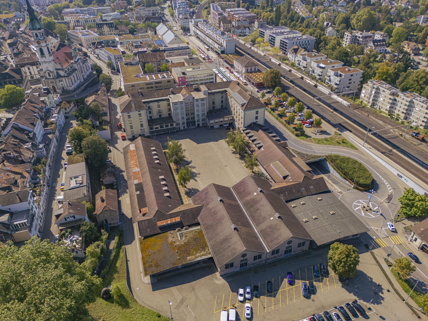 Luftaufnahme der Stadtkaserne Frauenfeld