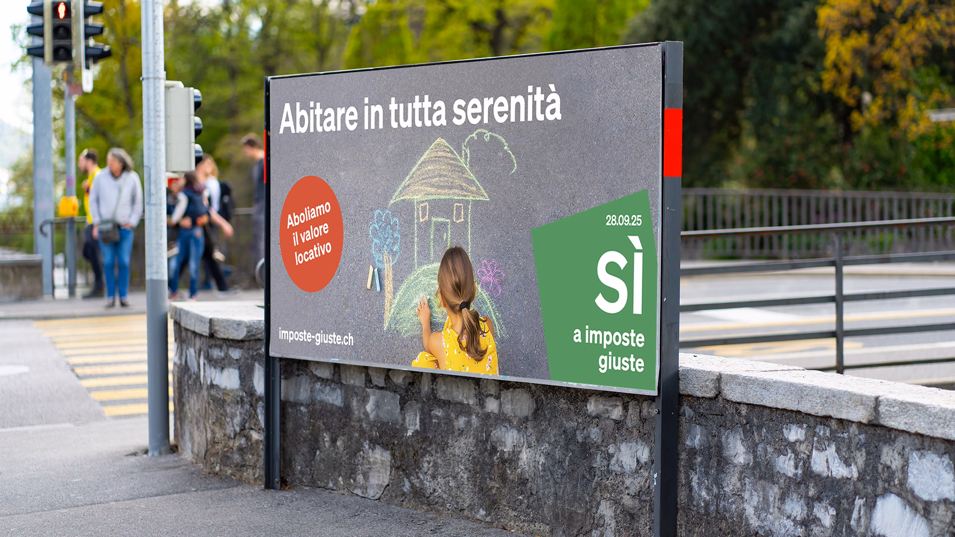 Manifesto della campagna sul valore locativo «Abitare in tutta serenità»