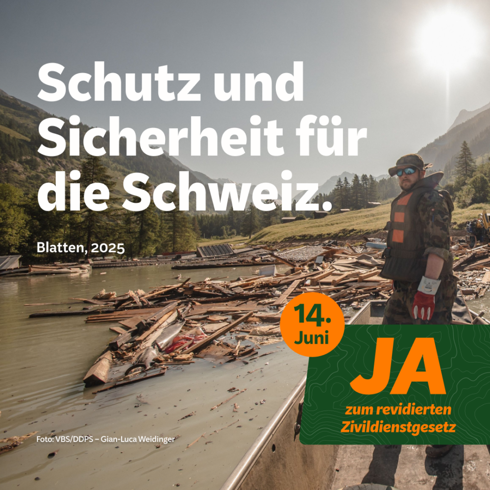 ABSTIMMUNGSKAMPAGNE «JA ZUM REVIDIERTEN ZIVILDIENSTGESETZ»